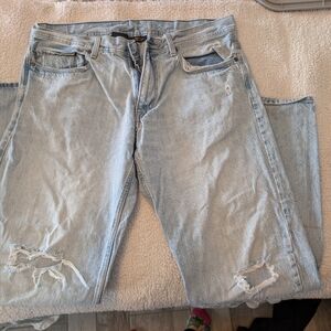 Light Blue Distressed Men's Jeans